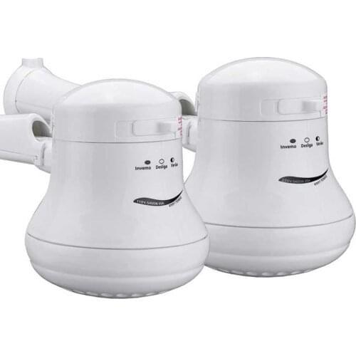 Round Home Bathroom Electric Shower Head Accessories With Hose Bracket High Power Safe Instant Hot Tankless Water Saving