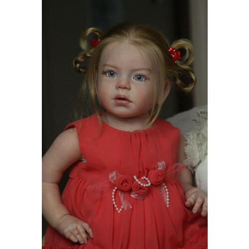 NPK 25inch Reborn ISABELLA Doll Kit Toddler Princess Girl Soft Touch Unfinished Doll Parts