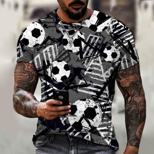 Sexy designer 2021 original design street football culture street graffiti fashion mens T-shirt short sleeve large size top