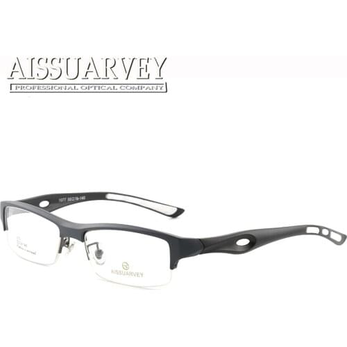 Men Eyewear Optical Eyeglasses Frames Prescription Half Rim Light Goggles Sport Style Glasses TR90 Boy Clear Lenses Student New