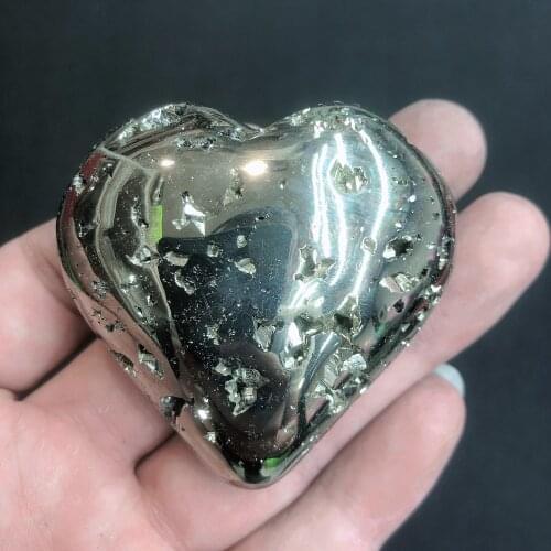Natural Crystals Quartz Pyrite Geode Heart Shape Energy Reiki Stones Room Home Office Aquarium Decoration Accessories Gemstone