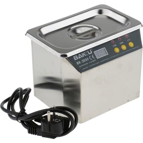 Stainless Steel Jewelry Watch Ultrasonic Cleaner Electronic Parts Cleaning Machine EU Plug