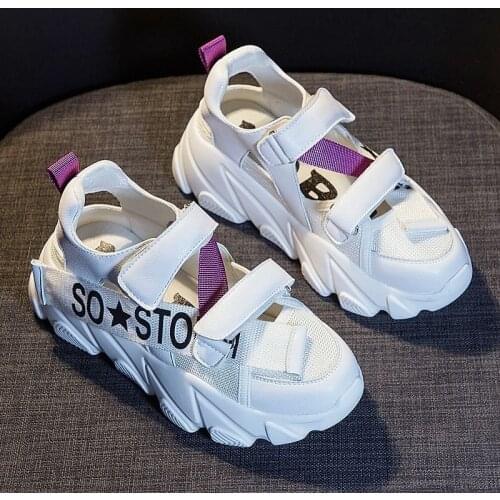 2020 new thick bottom sports sandals fashion female dad shoes Baotou high-heeled casual womens shoes