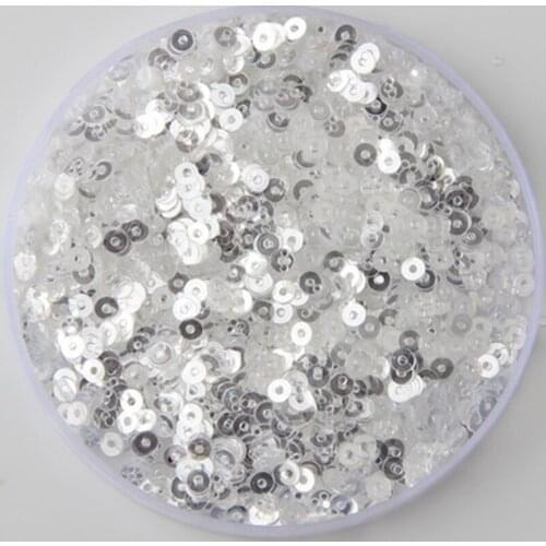 New!! 50g(12000pcs) 3mm Flat Round Transparent Loose Sequin Paillette Sewing,Wedding,Women Kids DIY Garment Accessory