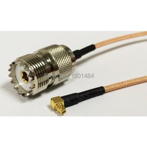 New UHF Female Jack SO239 Switch MMCX Male Plug Right Angle pigtail cable RG316 Wholesale Fast Ship 15CM 6" Adapter