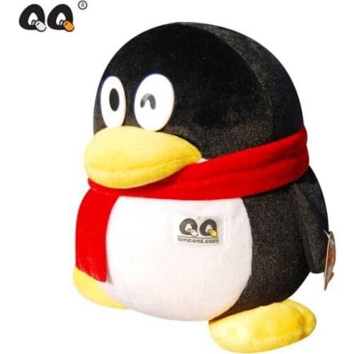 About 50cm love penguin plush toy cute red scarf QQ penguin doll gift w5356