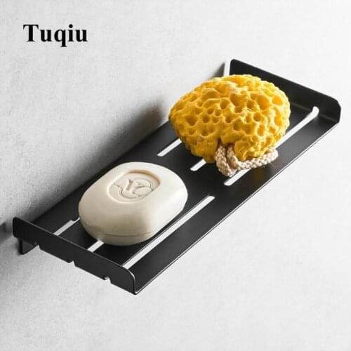 Bathroom Shelves Holder Black 304 Stainless Steel Soap Basket Bath Shower Shelf Rack Bathroom Accessories Drill