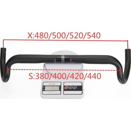 BALUGOE Carbon Gravel Handlebar Big Flare Bar Cycle Cross Road Bike Handlebars 380/400/420/440mm Carbon Fiber Bicycle Handle
