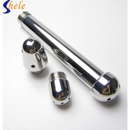 SHELE Meatal Butt Plug Anal Shower Enema Water Nozzle 3 style Plug Head Enema Anal Cleaning Kit,Anal Sex Toy,Anus Sex Products