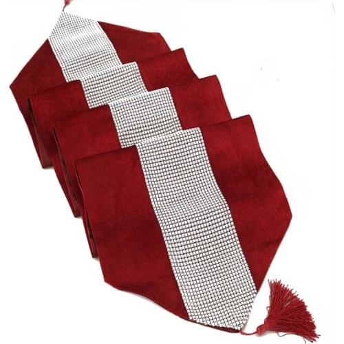 European Style Red Table Runner Diamond table cloth 32cm Width Crystal Wedding Party Bling Sparkly Wrap for Home Decorations