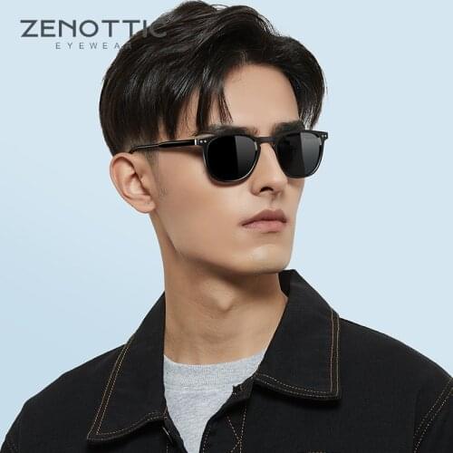ZENOTTIC Vintage Square Polarized Sunglasses Men Women Brand Design UV400 Protection Driving Shades Sun Glasses Oculos De Sol