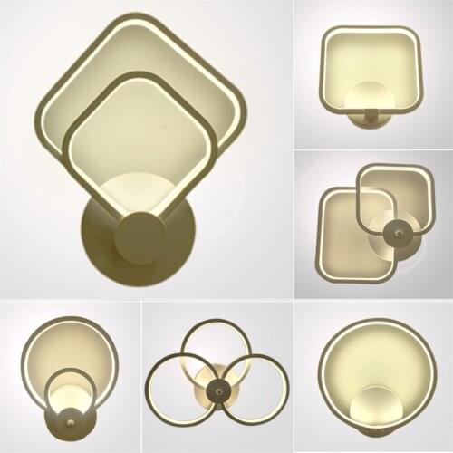 Modern LED iron Wall Lamps Sconces Reading Lights Fixture Decorative Night Light for Pathway Staircase Bedroom Bedside Lamp