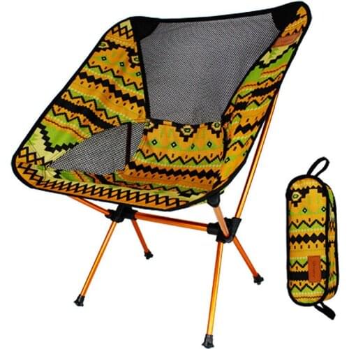 Light Moon Chair Portable Garden 7075 Chair Fishing Seat Camping Fixed Height Folding Furniture Indian Armchair ZM103001