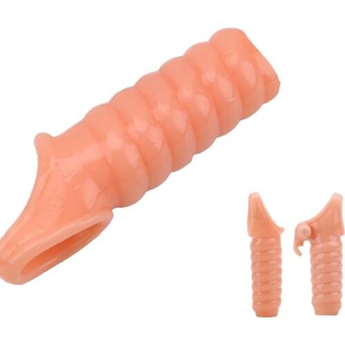 Dildo Extender Sex Toys for Men Penis Enlargement Rings Reusable Adult Products Erotic Vibrating Sleeve