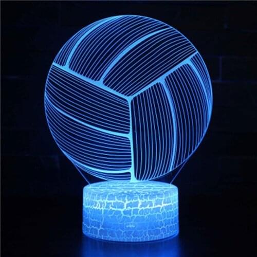 Volleyball theme 3D Lamp LED night light 7 Color Change Touch Mood Lamp Christmas present Dropshippping
