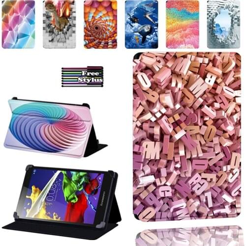 High Quality Case Cover for Lenovo Tab 2 A7 / A8 / A10-70 / Tab 3 / Tab 4 PU Leather Tablet Foldable Dust-proof Protective Case