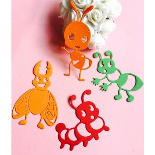 YLCD248 4pcs Ants Metal Cutting Dies For Scrapbooking Stencils DIY Album Cards Decoration Embossing Folder Die Cutter Template