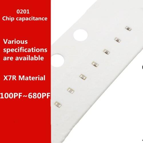 100Pcs/Lot 0201 Capacitor 50V 100PF 150PF 220PF 330PF 390PF 470PF 560P 680PF Multilayer Ceramic Capacitor