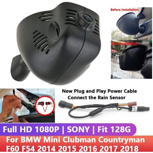 1080P Plug and play Car DVR Wifi Video Recorder Dash Cam Camera For BMW Mini Clubman Countryman F60 F54 2014 2015 2016 2017 2018