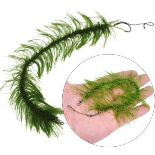 2PCS Carp Fishing Accessories Ready Made Hair Rigs Terminal Tackle with Hook and Weed