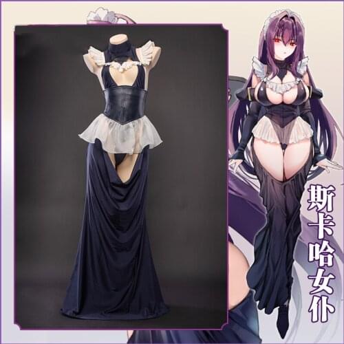 Anime Fate/Grand Order FGO Scathach Douji Ver. Maid Uniform Sexy Party Dress Cosplay Costume Halloween Women Free Shipping 2020
