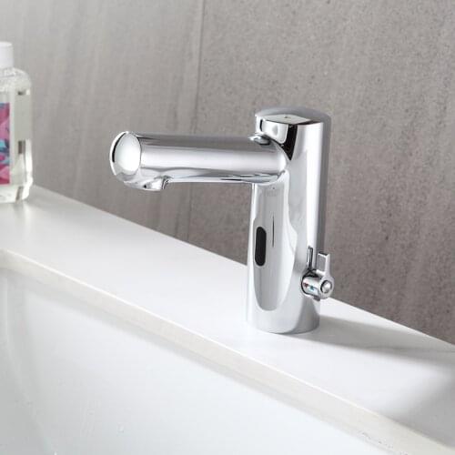 Automatic Infrared Sink Faucet Touchless Free Sensor Faucet Handfree Water Saving Inductive Electric Basin Faucet