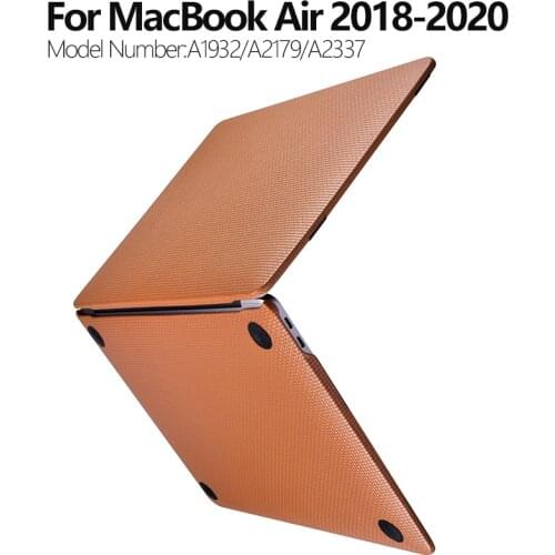 For MacBook Air 13 Case 2020 A2179 Genuine Leather for Apple MacBook Air A1932 A2337 Business Laptop Cover