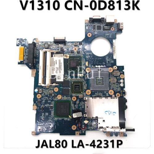 ForDell 1310 JAL80 LA-4231P Laptop Motherboard CN-0D813K 0D813K D813K 100% full Working well