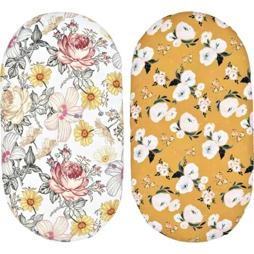 Baby Printing Cradle Fitted Sheet Nursing Table Wash Cover Suitable For Multi Size Printing Elastic Detachable Cover