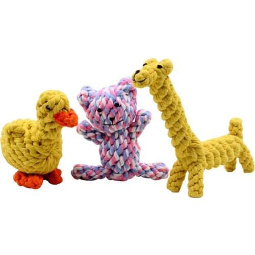 Hot sale knot pet dog toys durable linen knot dog toy for small and large dogs dog training chew toys pet products PD418