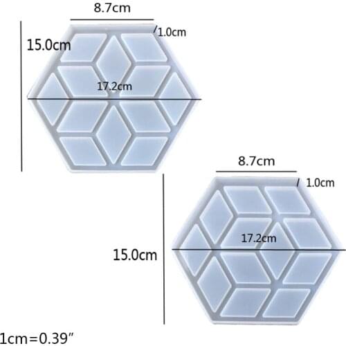 H9ED Coaster Molds For Resin Casting Epoxy Resin Tray Mold for Making Coasters Faux Agate Slices Wall Hanging Home Decoration