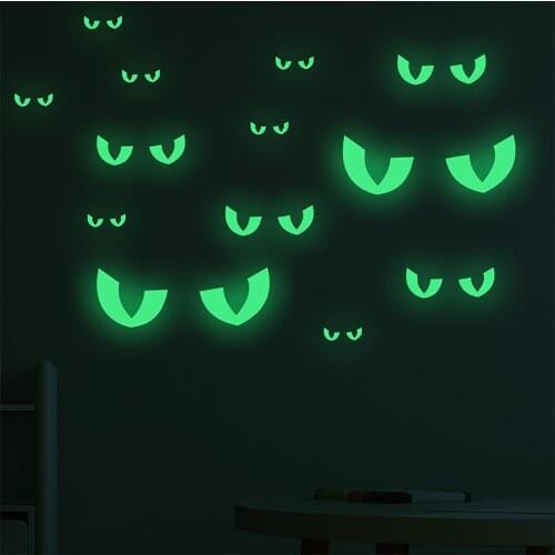 Halloween Luminous Stickers Glow In The Dark Creative Wall Sticker Birthday Party Decorations For Home Halloween Decoration