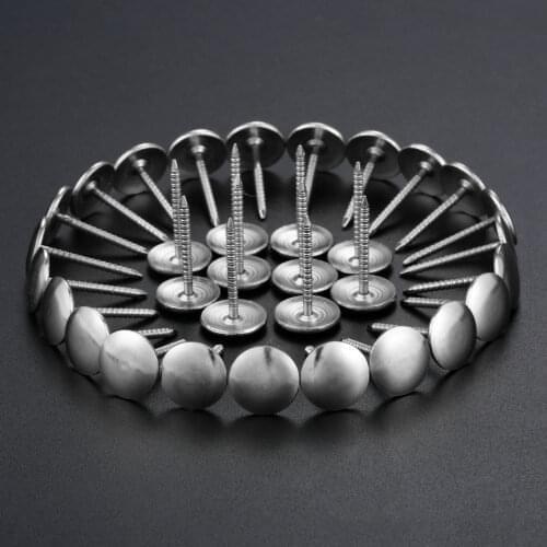 50Pcs Vintage Jewelry Wood Box Sofa Furniture Tack Stud Pushpin Doornail Silver Upholstery Nail Furniture Hardware Decor 12*21mm