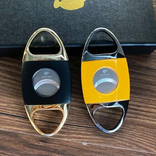 Cutters Metal Pocket Cigar Cutter Sharp Stainless Steel Blade Cigars Cut Portable Outdoor Luxury Zigarren Cutter Gadgets