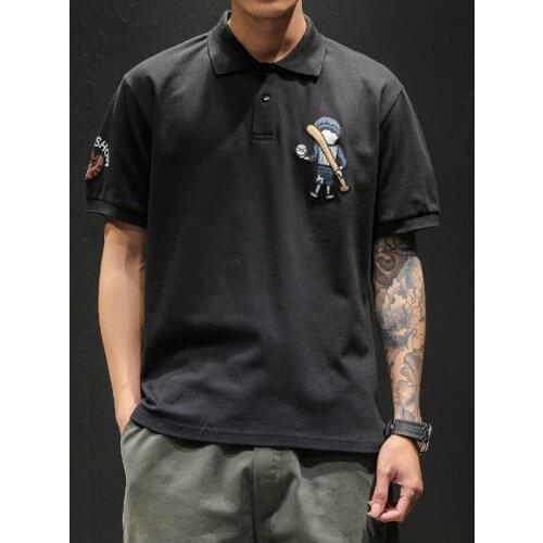 Men Polo Shirts 2021 New Arrivals US Baseball Boy Embroidery Polos Fashion Short Sleeve Breathable Summer Clothes M-5XL D888