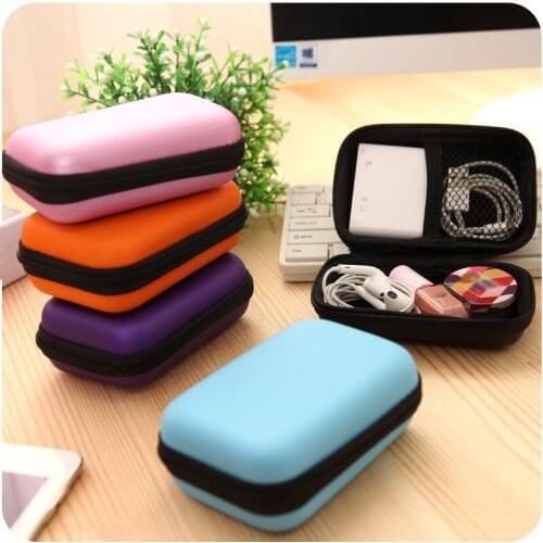 Portable Headphone Case Bag Headphone Case Container Mini Data Cable Storage Bag Phone Charger Organizer For Go Out Travel