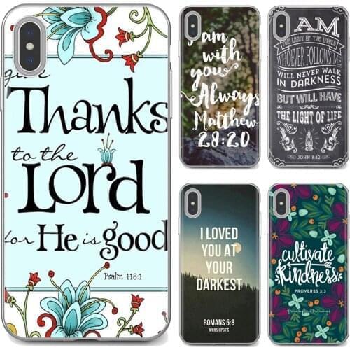 Christian Jesus psalm bible verse For Xiaomi Mi A1 A2 A3 5X 6X 8 9 9T 10 10T 11 Lite SE Pro Transparent Soft Skin Case