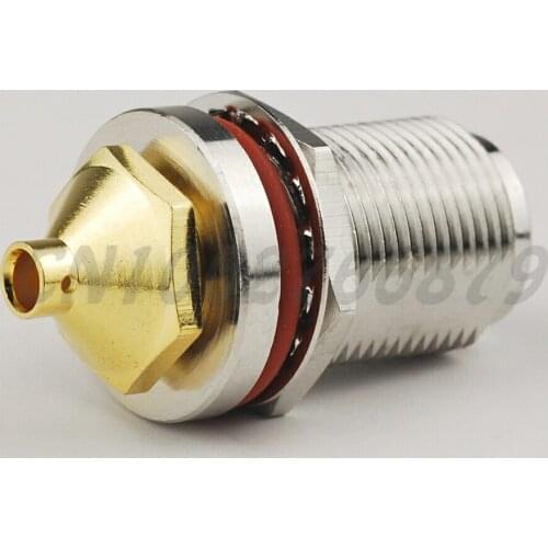 RF electrical wire terminal connector N Female bulkhead O-ring Straight jack for Semi-rigid .141" cable,RG402