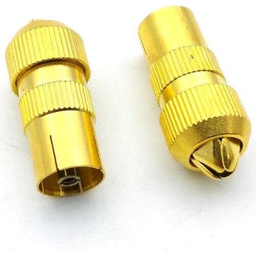5PCS FEMALE TV AERIAL CONNECTOR PLUG METAL COAXIAL COAX connector