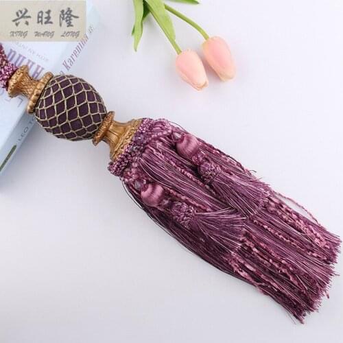 XWL 1 Pair Curtain Hanging Belts Ball European Style Mesh Window Curtain Accessories Strap Tassel Tiebacks Buckle Bandage Bind