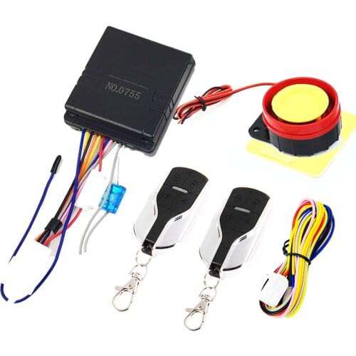 12V Universal Motorcycle Alarm System Moto Scooter Anti-theft Security Alarm System With Engine Start Remote Control Key Fob