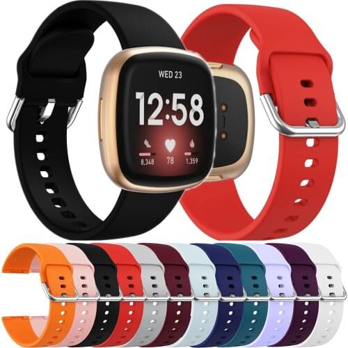 Silicone replacement Watchband For fitbit Versa 3/Sense smartwatch classic bracelet For fitbit Versa3 bands accessories Strap