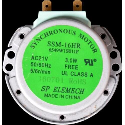 Glass plate rotary synchronous motor SSM-16HR AC21V 3W 6549W1S011F replacement for LG microwave oven