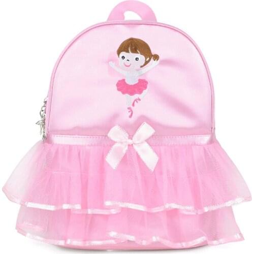 Girl Dance Bag for Girls Dance Ballet Bag For Girls Children Tutu Lace Ballerina Bag Gymnastics Backpack Kid Handbag