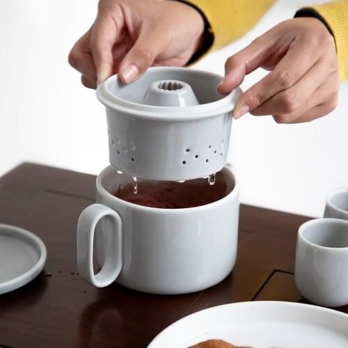 Japanese simple ceramic handmade coffee cup set household afternoon tea pot cup set teaware