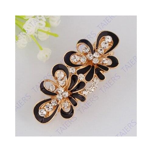 Hairgrip Woman Spring clip Flower Zinc Alloy Hair accessories headwear Bowknot Retail TAIERS