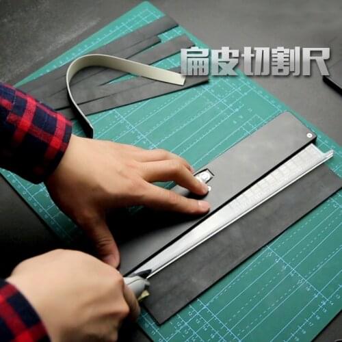 1 Set Flat Leather Cutting Ruler Adjustable Multi Functional Arbitrary Taper Ruler Slingshot Flat Rubber Band Cutting Tools
