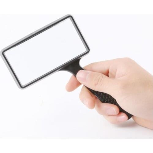 Rectangular Hand-Held 275mm Magnifying Glass 10 Times Magnification Reading Newspaper Reading Optical Glass Lens Magnifier