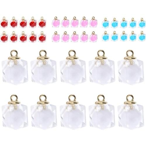 10x Transparent Polygonal Multicolor Crystal Pendant Christmas Gift