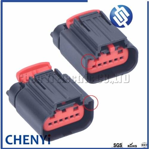 1 Sets 6 Pin Accelerator Pedal Position Sensor Throttle Pedal Automobile Connector plug For FORD GM 1438153-5 （left right slot